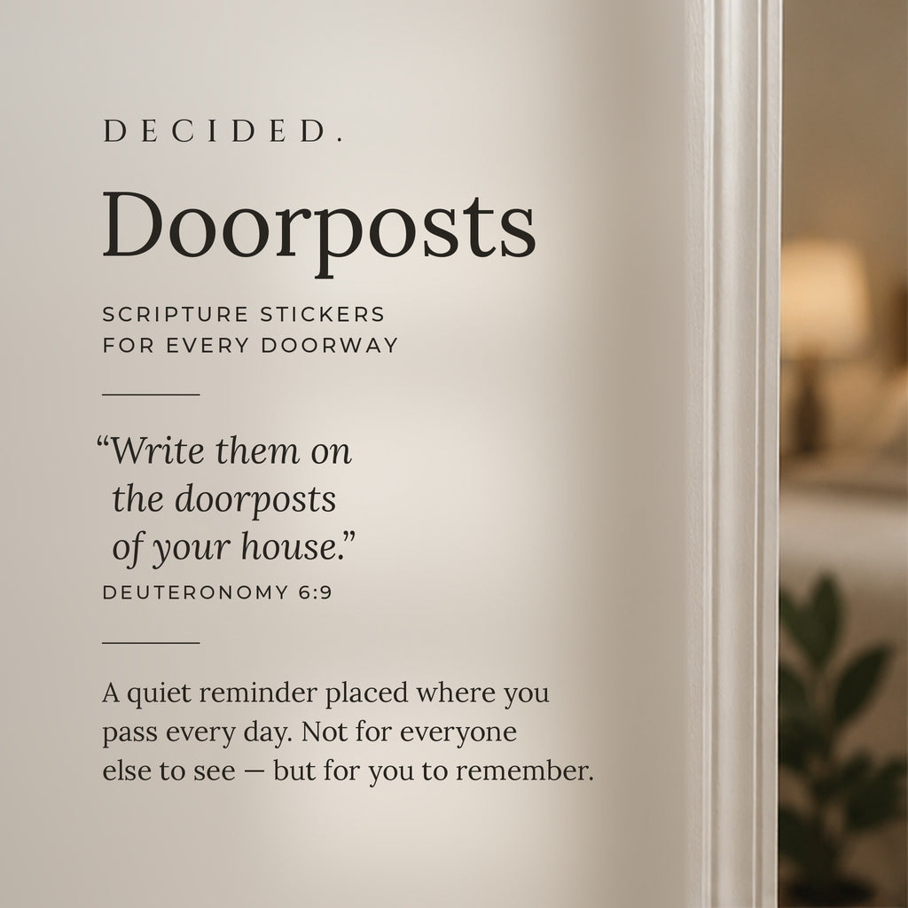 DECIDED. Doorposts Scripture Sticker Sheet