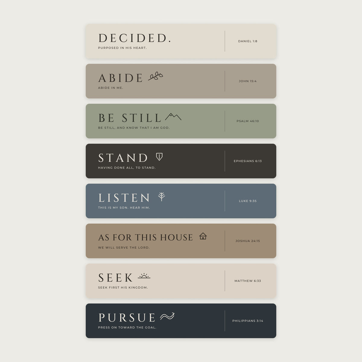 DECIDED. Doorposts Scripture Sticker Sheet
