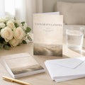 CONGRATULATIONS Psalm 20:4 scripture greeting cards with white envelopes in a styled setting - DECIDED.