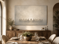 REMEMBER Luke 22:19 scripture canvas art shown in a styled home setting - DECIDED.